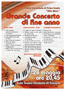 Locandina con il programma del concerto